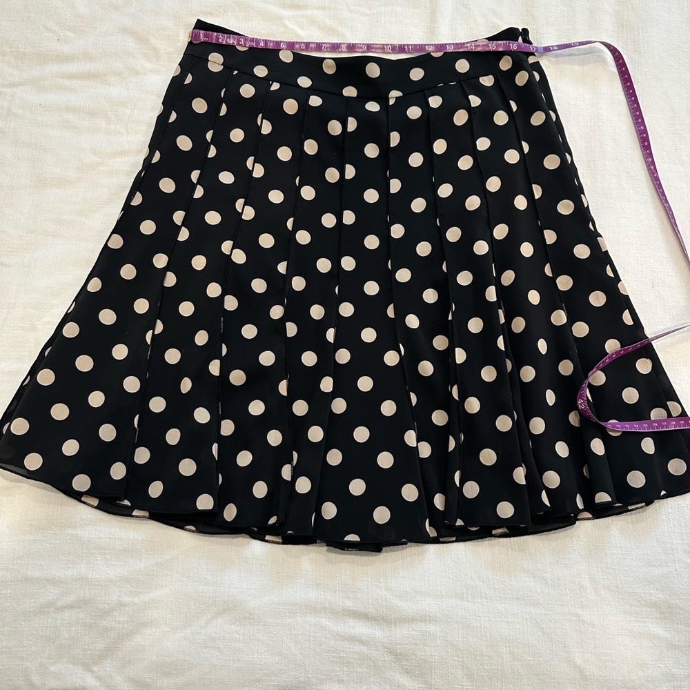 Ann Taylor Pleated Polka Dot Skirt, size 12